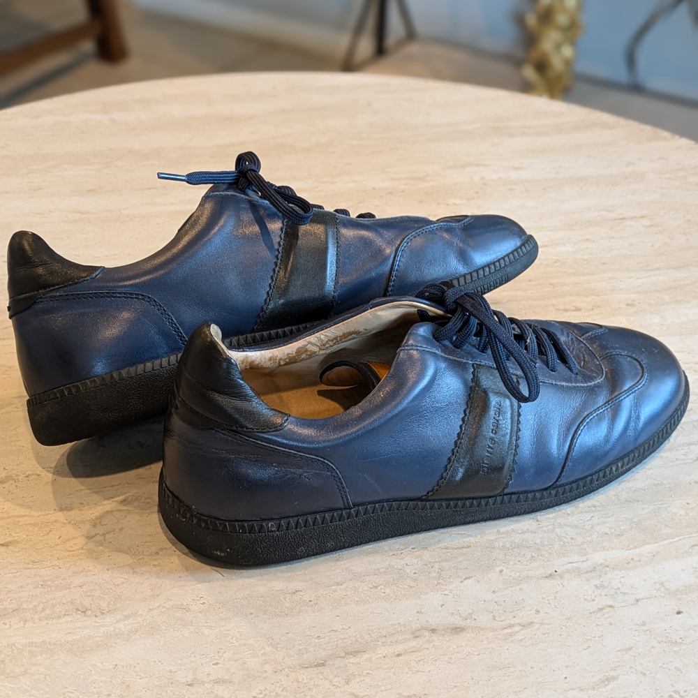 Pierre Cardin Men's Blue Leather Sneakers